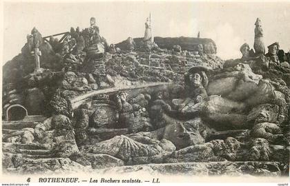 CPA Rotheneuf Les Rochers sculptes