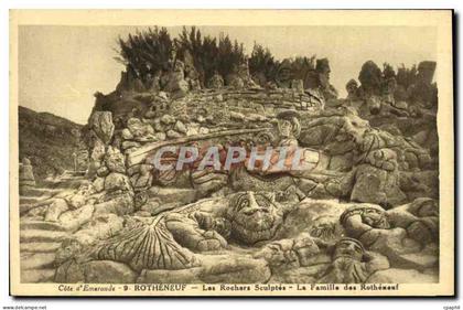 CPA Rotheneuf Les Rochers Sculptes La famille des Rotheneuf
