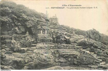 CPA Rotheneuf Vue generale des Rochers sculptes