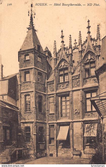 C028 France, Rouen Hotel Bourgtheroulde  vintage postcard