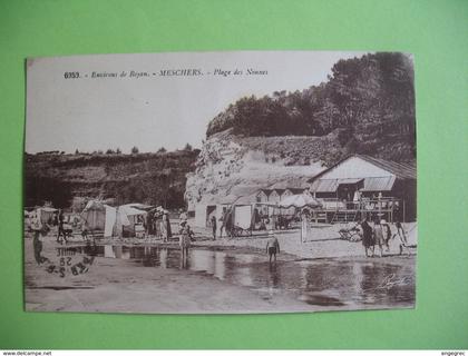CPA   Environs de  Royan  Meschers  Plage des Nonnes  1923