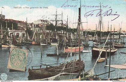 FRANCE - Royan - Port - Bateau - Transport - Marché - Poisson - colorisé - Carte postale ancienne
