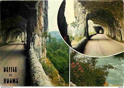 Carte Postale - 07 - Ruoms - Les Gorges de l'Ardèche - Le Défilé de Ruoms - Multivues - CPM - Voir Scans Recto-Verso - P