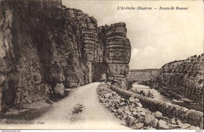 CPA L'Ardeche Illustree Route de Ruoms