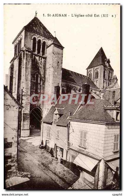 CPA Saint Aignan sur Cher L'eglise Cote Est