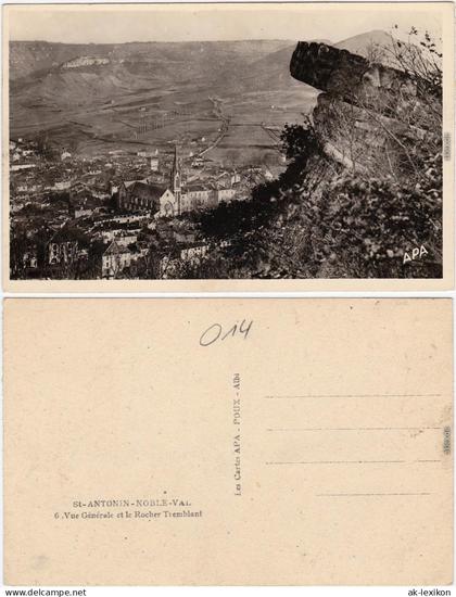 Saint-Antonin-Noble-Val  Vue Générale et le Rocher Tremblant 1955