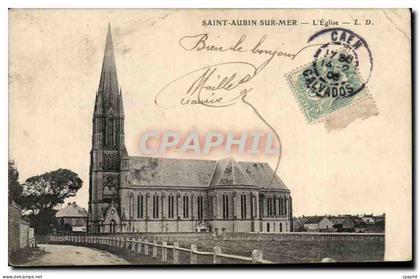 CPA Saint Aubin sur Mer L Eglise