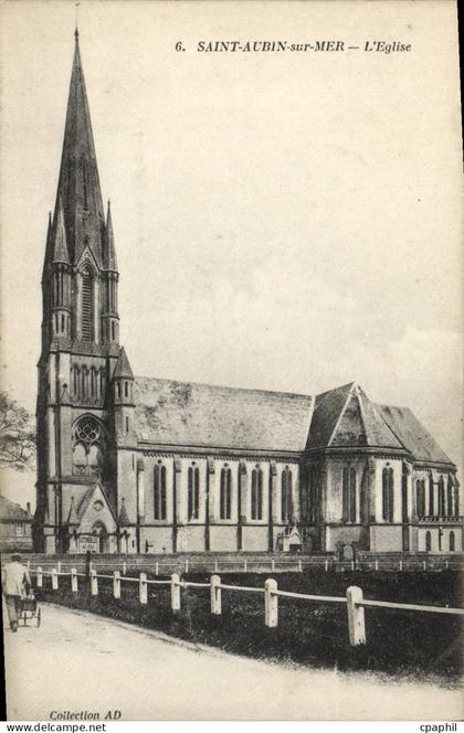 CPA Saint Aubin Sur Mer L'Eglise