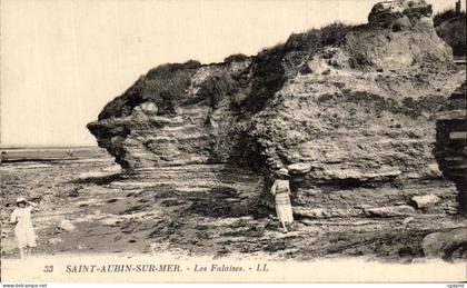 CPA Saint Aubin Sur Mer Les Falaises