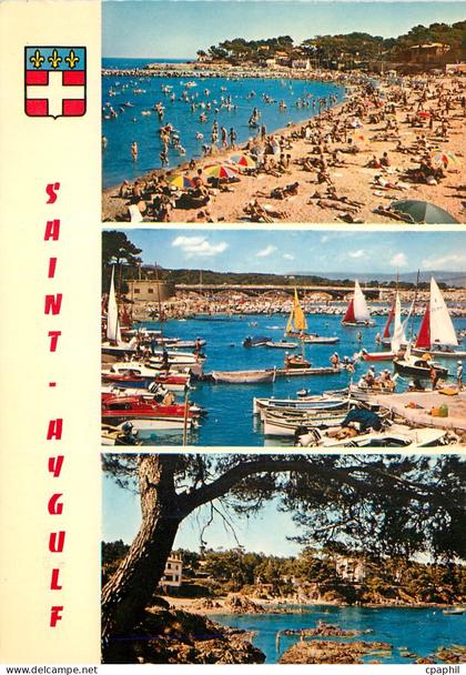 CPM La Cote d Azur Varoise Saint Aygulf Var La grande plage Le Port La Plage du Pebrier