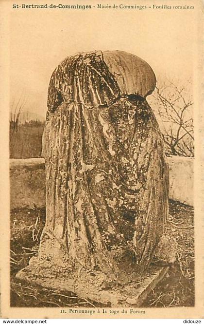 Carte Postale Ancienne - 31 - Saint Bertrand de Comminges - Musée de Comminges - Fouilles romaines - Personnage à la tog