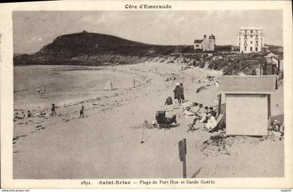 CPA Saint Briac Plage de Port Hue et Garde Guerin