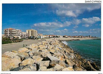 66 - Saint Cyprien - La jetée - la plage - CPM - Voir Scans Recto-Verso