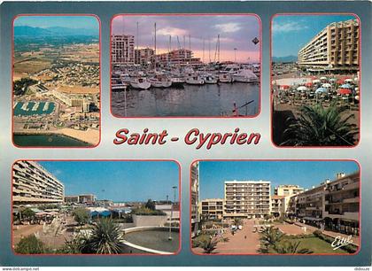 66 - Saint Cyprien - Multivues - immeubles - Bateaux - CPM - Voir Scans Recto-Verso