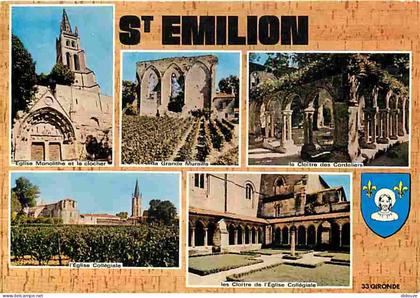 33 - Saint Emilion - Multivues - Blasons - CPM - Voir Scans Recto-Verso