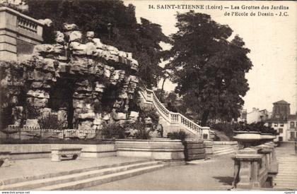 CPA Saint Etienne Les Grottes Des jardins de l'ecole de dessin