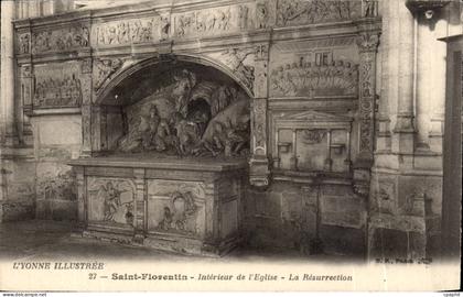 CPA Saint Florentin Interieur de l'eglise La Resurrection
