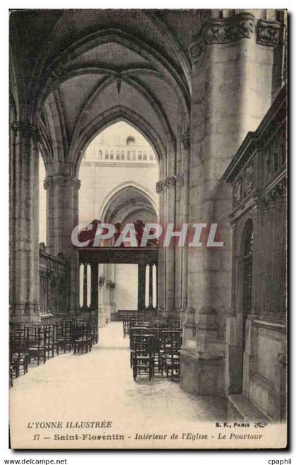 CPA Saint Florentin Interieur de l'eglise Le pourtour