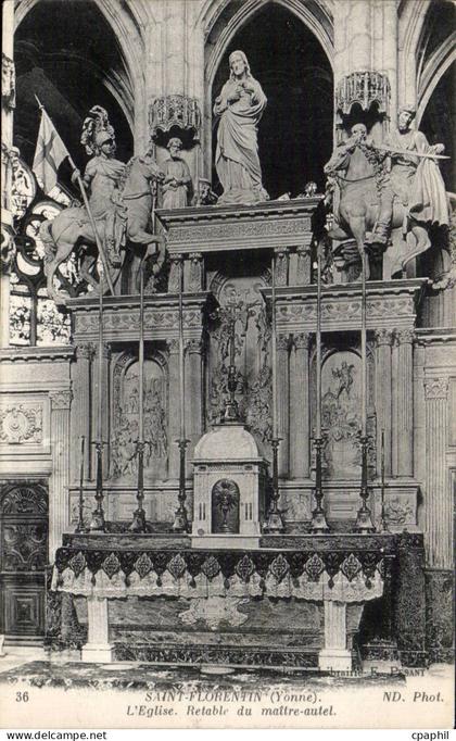 CPA Saint Florentin L'eglise Retable du maitre autel