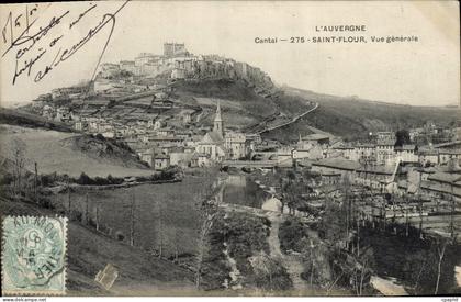 CPA L'Auvergne Saint Flour Vue Generale
