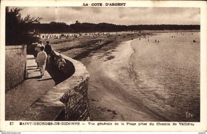 CPA Saint Georges de Didonne vue generale de la Plage prise du Chemin de Valliere