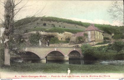 CPA Saint Georges Motel Pont Du Gue des Crues Sur La Riviere De I'Eure