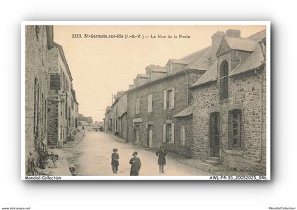 AWLP4-0246-35 - SAINT-GERMAIN-SUR-ILLE - La rue de la poste