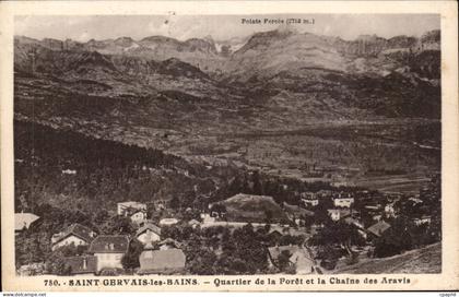 CPA Saint Gervais les Bains Quartier de la foret et la chaine des Aravis