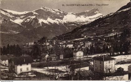 CPA Saint Gervais les Bains Vue d hiver