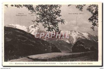CPA Saint Gervais les Bains Vue Sur la Chaine du Mont Blanc