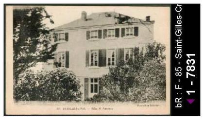 85 Saint-Gilles-Croix-de-Vie - 87. St-GILLES-s/VIE (Vendée) - Villa H. Fauveau - villa, pensi /  D85D  K85222K  C85222C