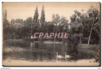 CPA Saint gratien (seine et Oise) sur le grand lac Cygne Swan