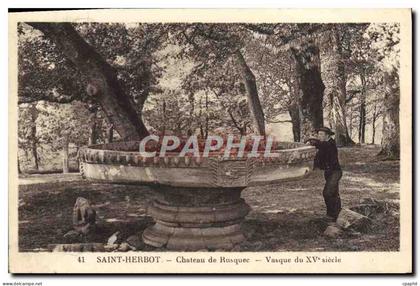 CPA Saint Herbot Chateau de Rusquec Vasque