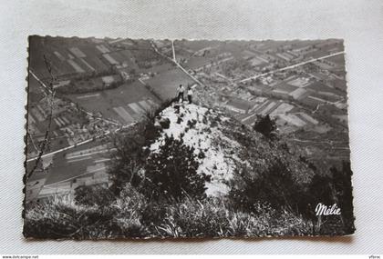Cpsm, Saint Hilaire du Touvet, le Be Margain dominant la vallée de l'Isère, vu de la table d'orientation, Isère 38