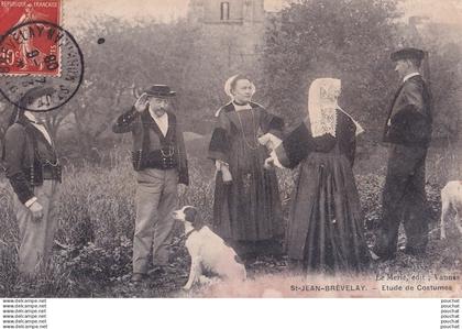 D5-56) SAINT JEAN BREVELAY  - ETUDE DE COSTUMES - EN 1908