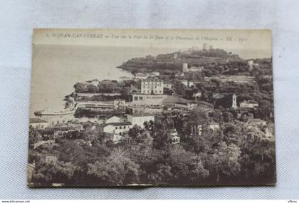 Cpa 1919, Saint Jean Cap Ferrat, vue sur le port et la péninsule de l'hospice, Alpes Maritimes 06