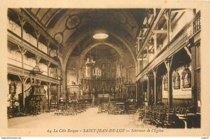 CPA La Cote Basque Saint Jean de Luz Interieur de l'Eglise