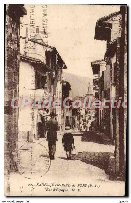 CPA Saint Jean Pied de Port B P Rue d'Espagne