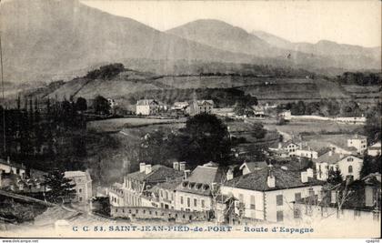 CPA Saint Jean Pied de Port Route d'Espagne