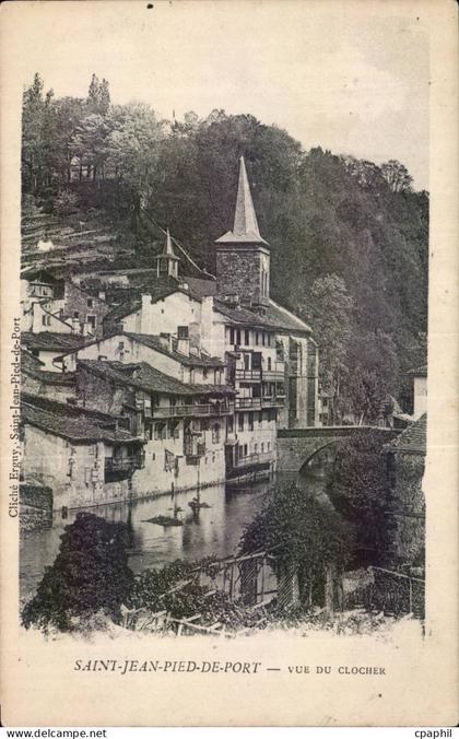 CPA Saint Jean Pied de Port Vue du clocher