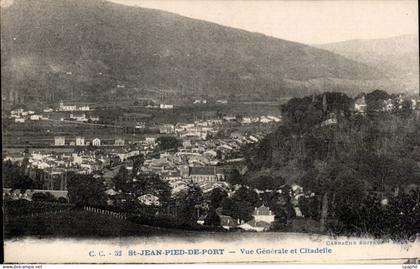 Saint Jean Pied de Port CPA Vue generale et citadelle