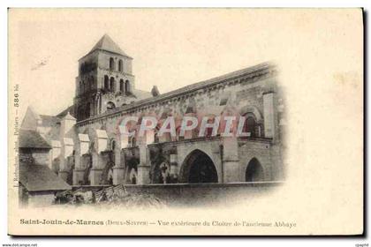 CPA Saint Jouin de Marnes Deux Sevres vue exterieure du Cloitre de l'ancienne Abbaye
