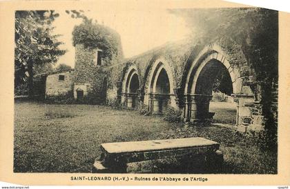CPA Saint Leonard H V Ruines de l'Abbaye de l'Artige