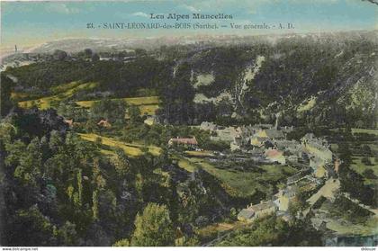 72 - Saint Léonard des Bois - Vue Générale - Colorisée - CPA - Voir Scans Recto-Verso