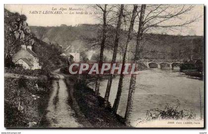 CPA Saint Leonard Les bords de la Sarthe