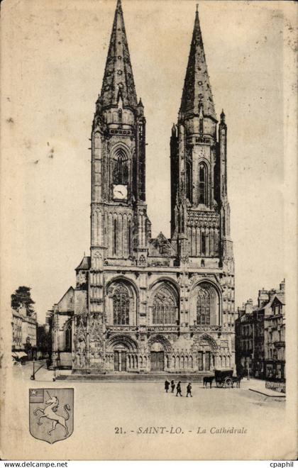 Saint Lo CPA La cathedrale
