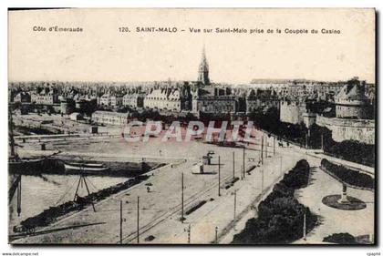 CPA Cote d'Emeraude Saint Malo Vue sur Saint Malo prise de la Coupole du Casino