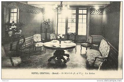 - ille et vilaine -ref B820bis - saint malo - st malo - hotel central benoit - le salon - carte bon etat -