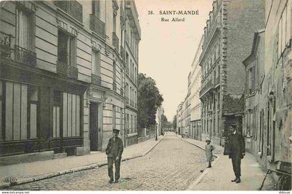 94 - Saint Mande - Rue Allard - Animée - CPA - Voir Scans Recto-Verso