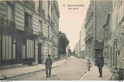 94 - Saint Mande - Rue Allard - Animée - CPA - Voir Scans Recto-Verso